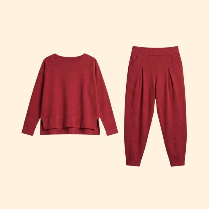 Women’s Two-Piece Set with Long Sleeve Top