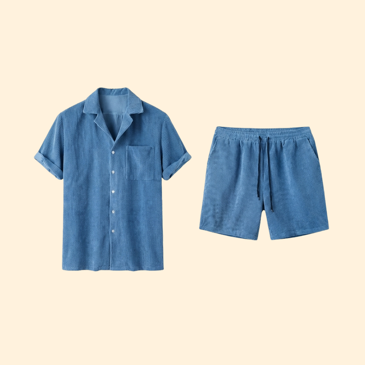 Men’s Short Sleeve Shirt with Casual Shorts