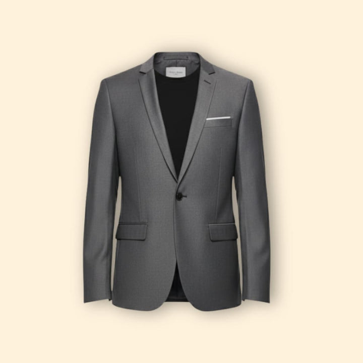 Men’s Blazer with Single Button Closure