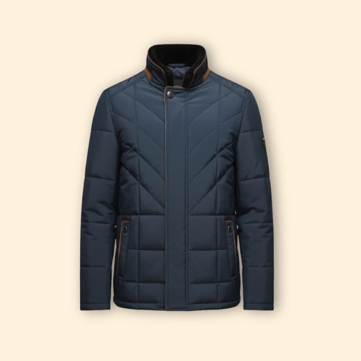 Men’s Jacket with Quilted Panel Design