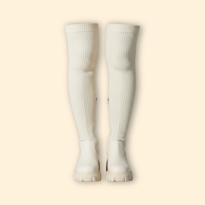 Women’s Thigh-High Boots with Slip-On Style