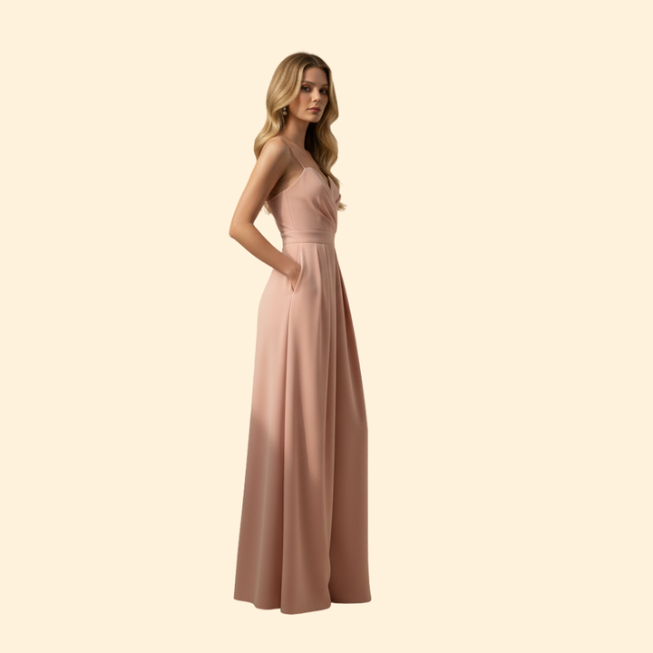 Women’s Evening Jumpsuit with Wide Leg Fit