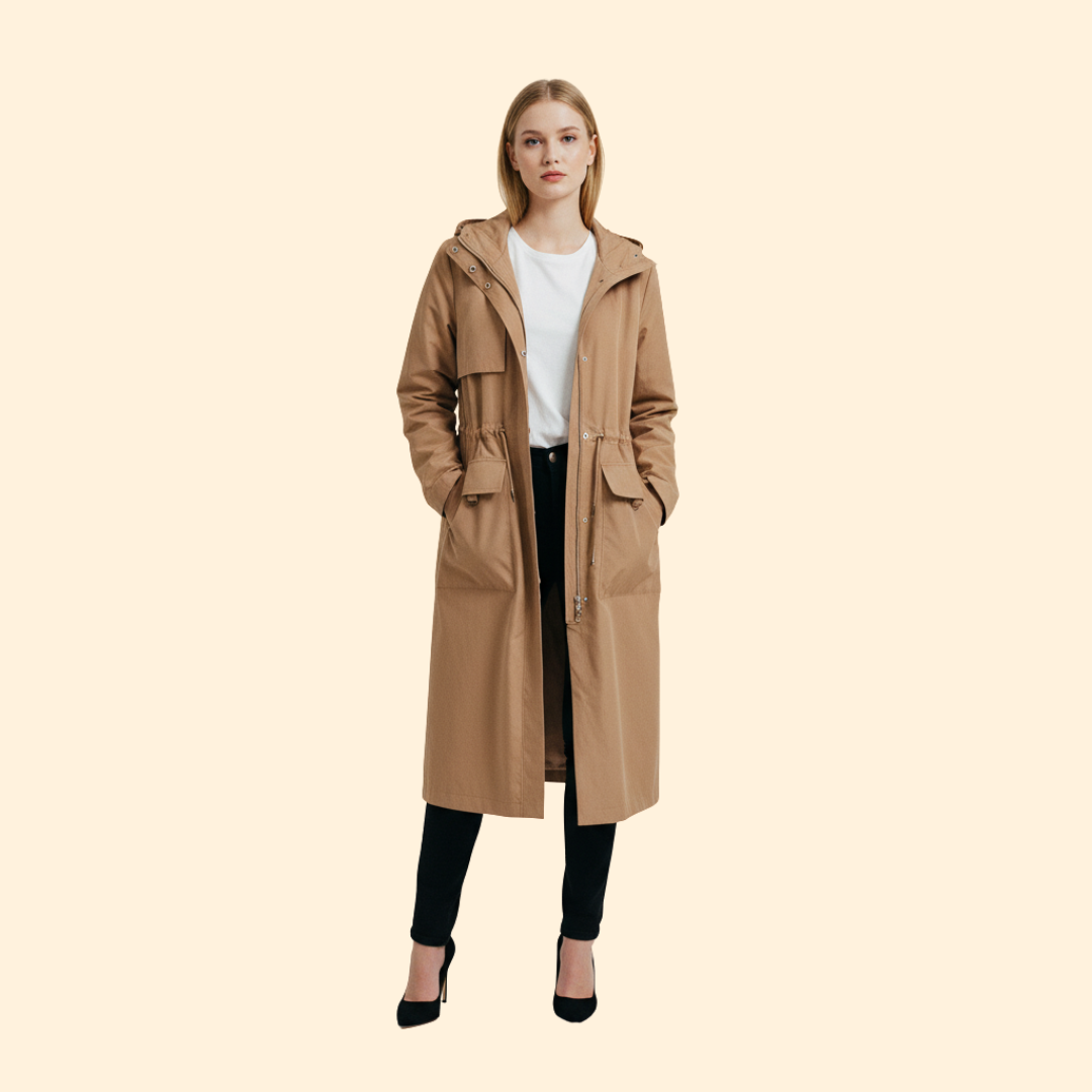 Women’s Hood Jacket with Front Zip Closure