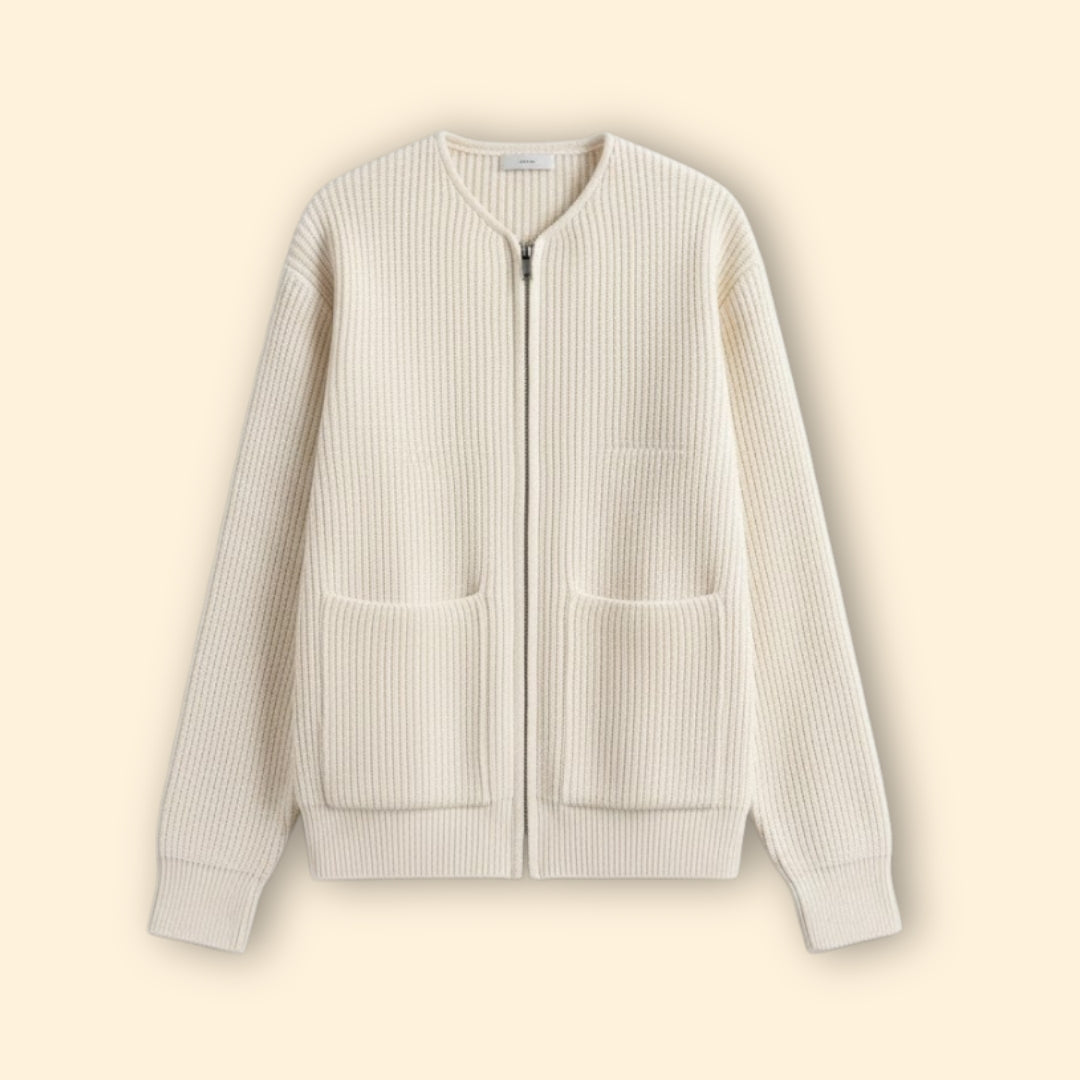 Women’s Knit Jacket with Front Zipper