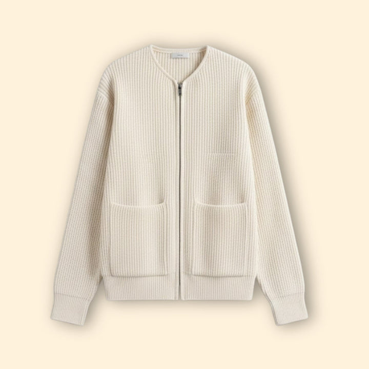 Women’s Knit Jacket with Front Zipper