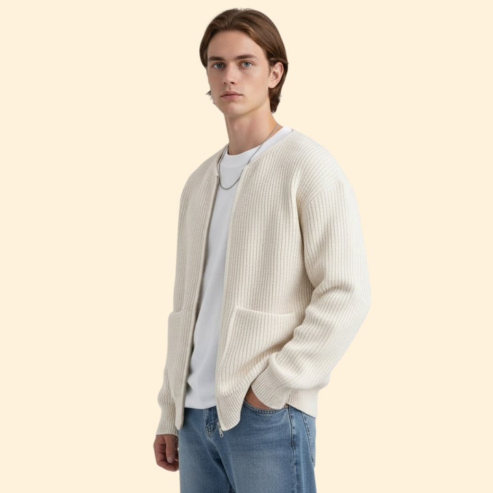 Women’s Knit Jacket with Front Zipper