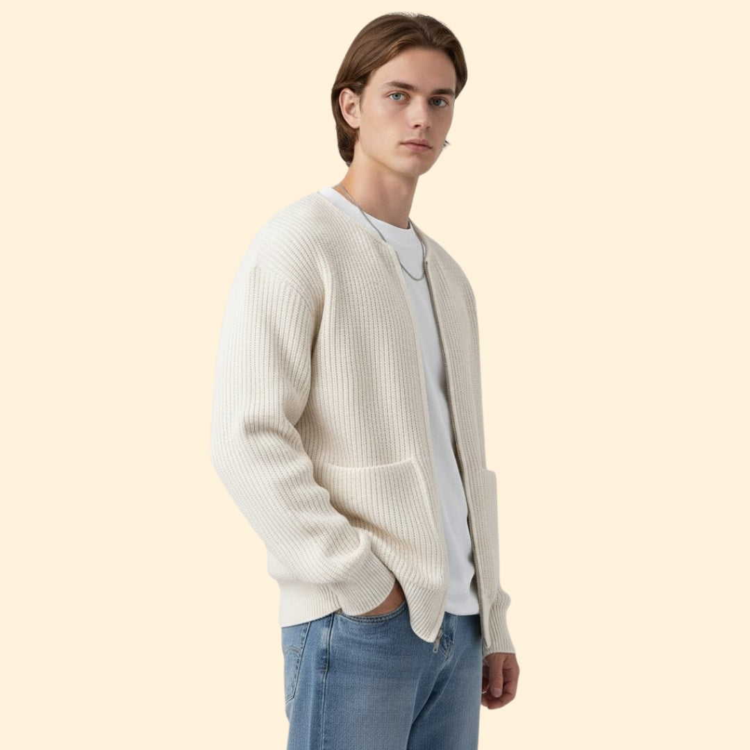 Women’s Knit Jacket with Front Zipper