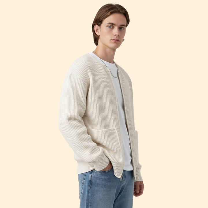 Women’s Knit Jacket with Front Zipper