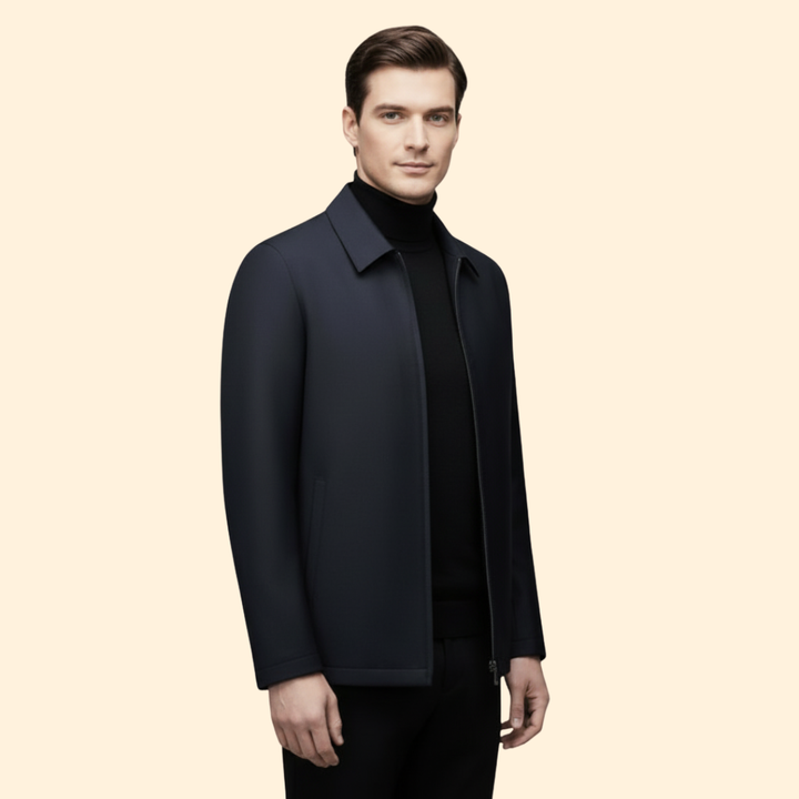 Men’s Jacket with Front Zip Closure
