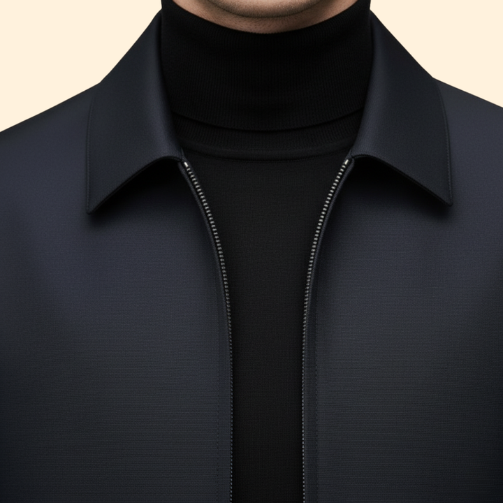 Men’s Jacket with Front Zip Closure