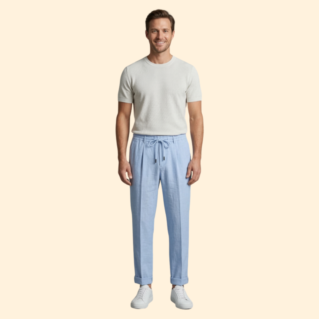 Men’s Beach Pants with Secure Waist Closure