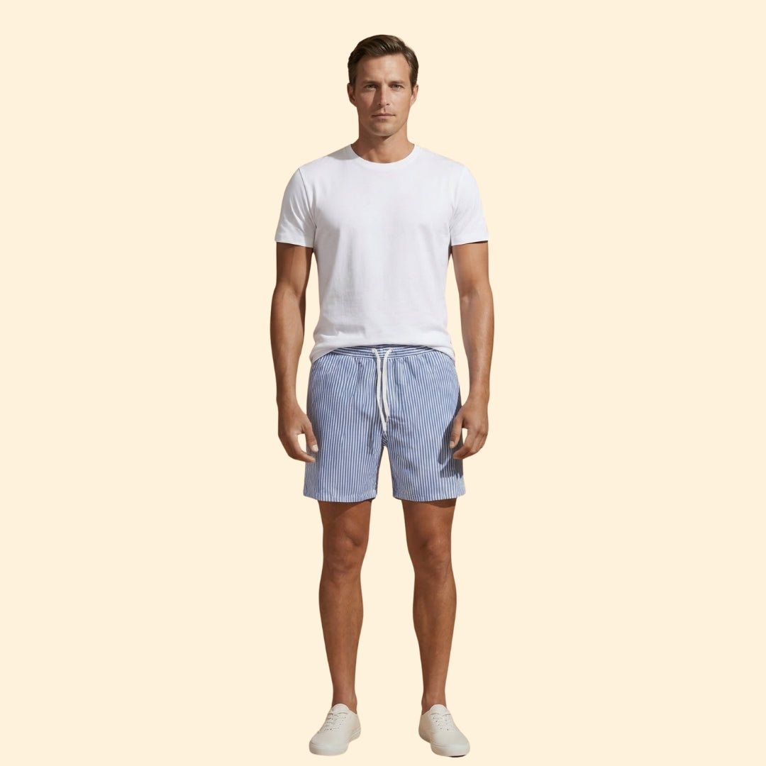 Men’s Beach Shorts with Drawstring Waist