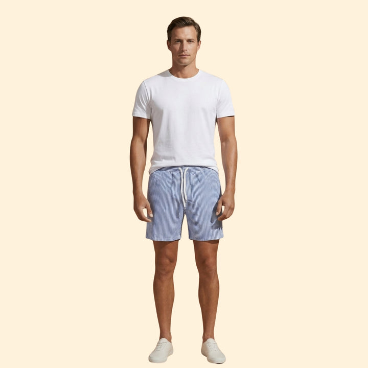 Men’s Beach Shorts with Drawstring Waist