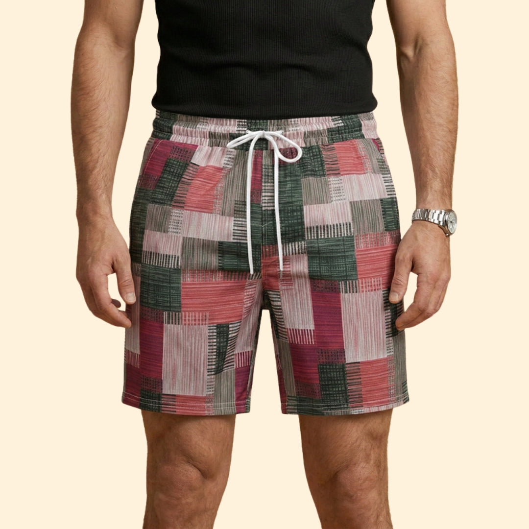 Men’s Beachwear Swim Shorts with Drawstring Waistband