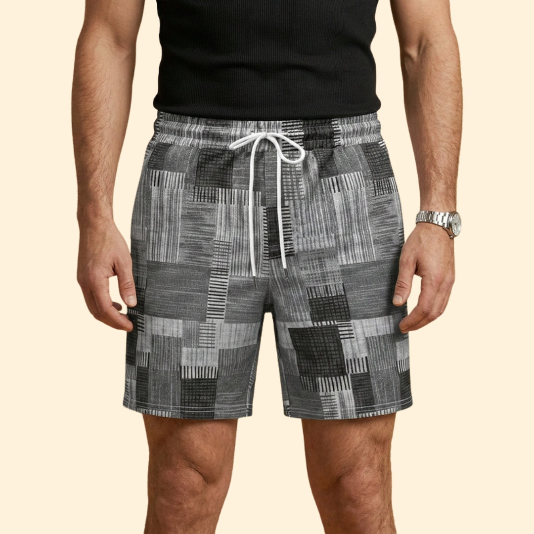Men’s Beachwear Swim Shorts with Drawstring Waistband