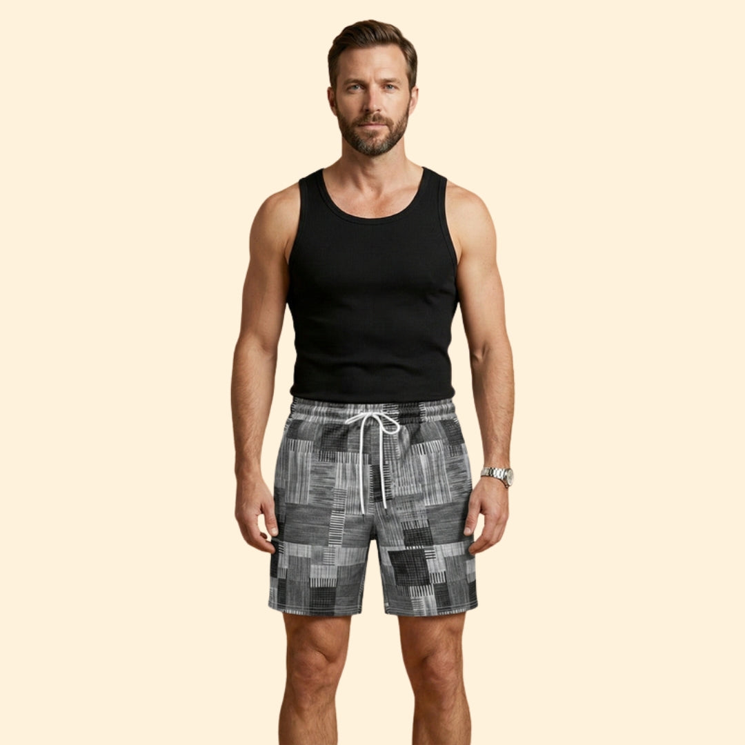 Men’s Beachwear Swim Shorts with Drawstring Waistband