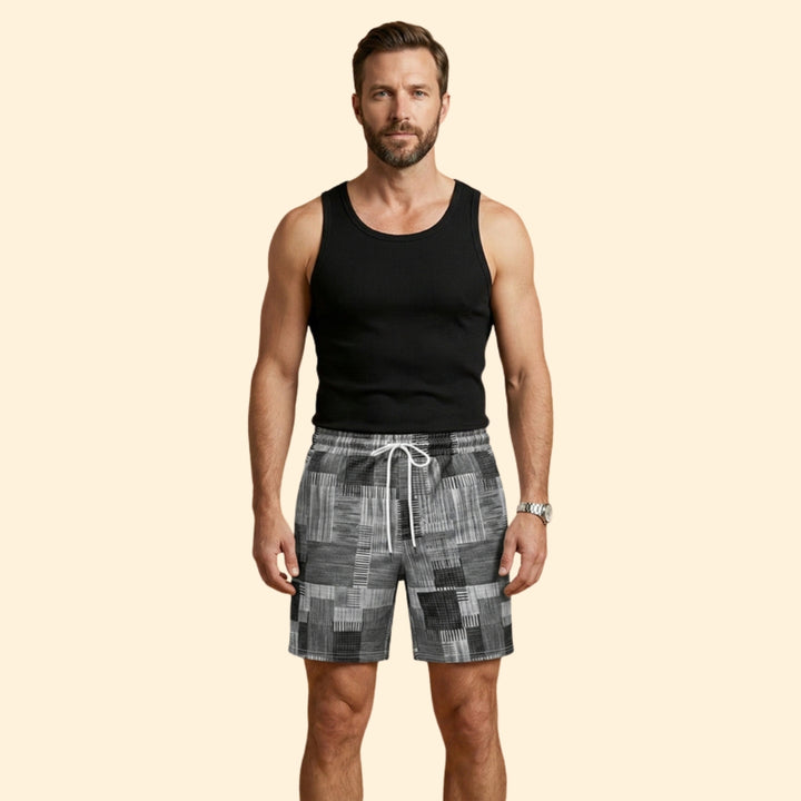 Men’s Beachwear Swim Shorts with Drawstring Waistband