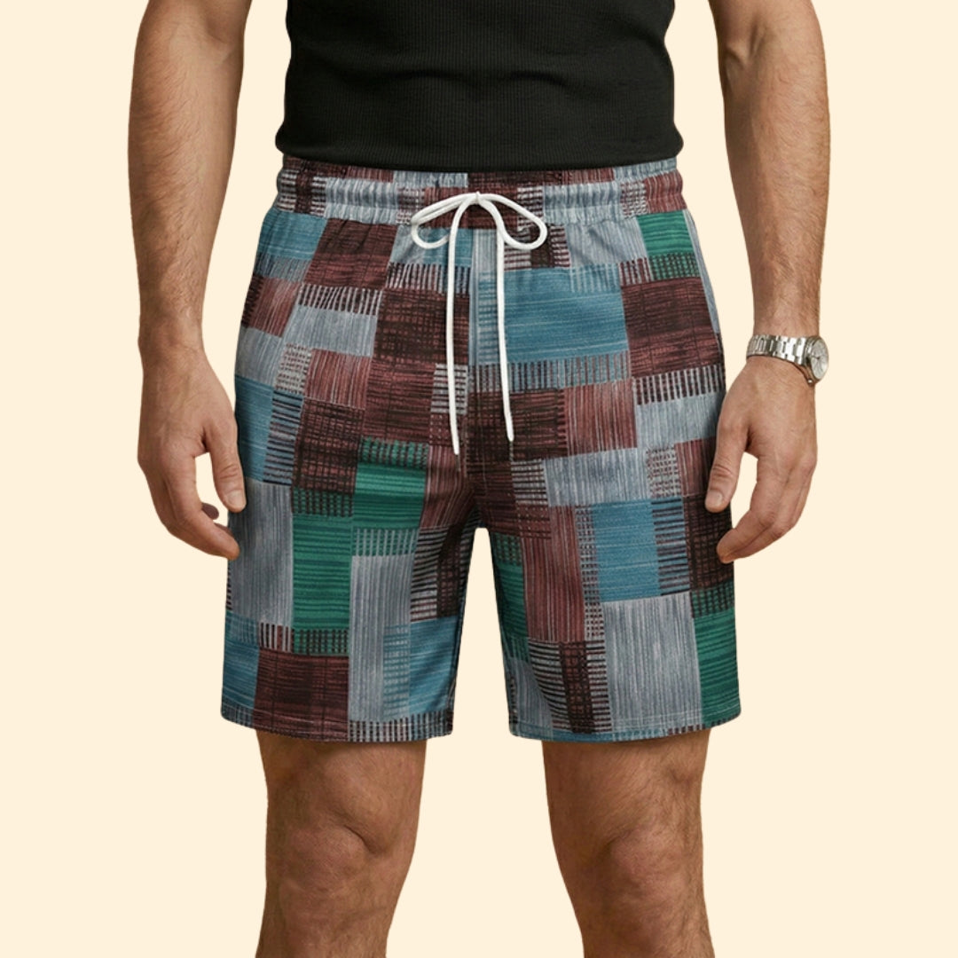 Men’s Beachwear Swim Shorts with Drawstring Waistband