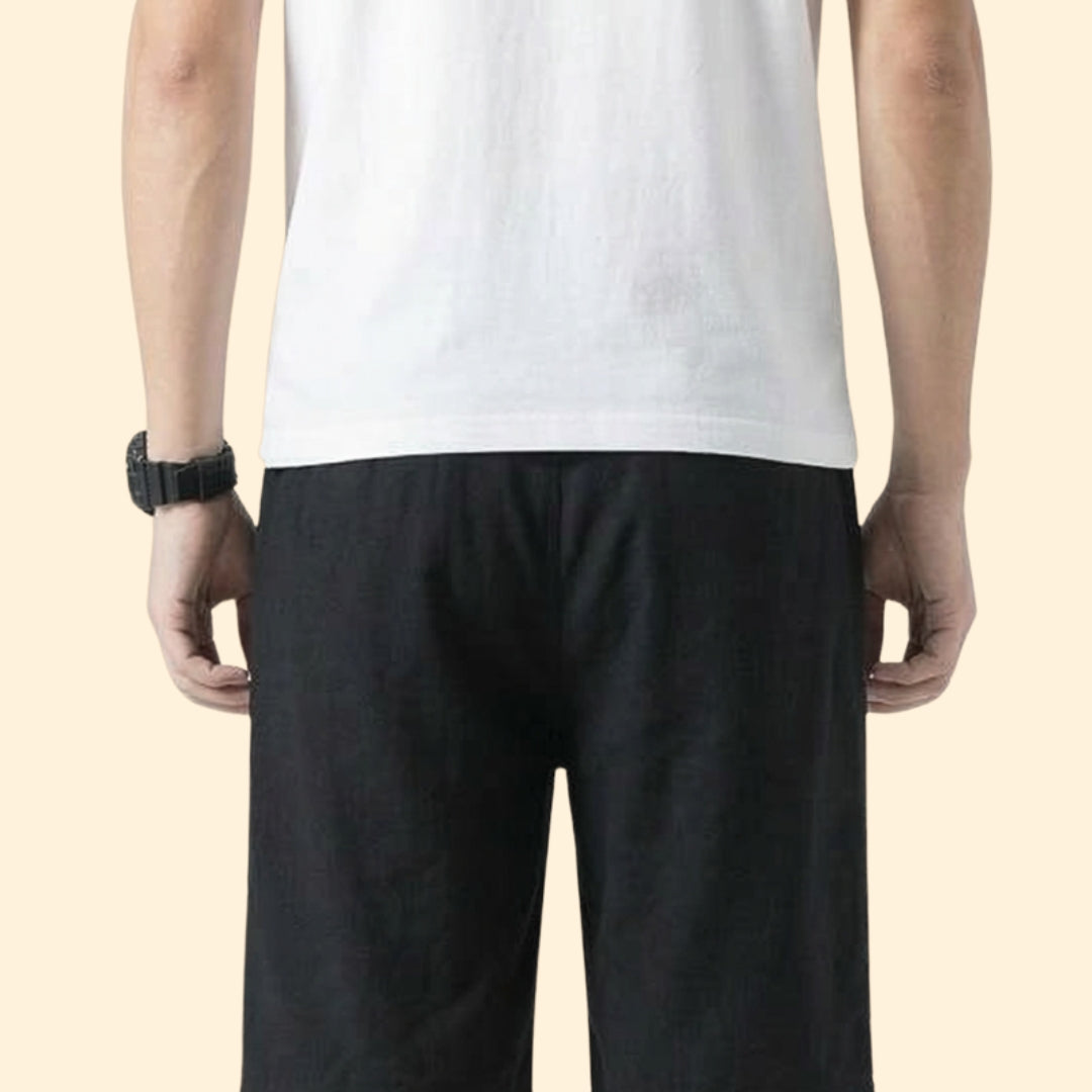 Men’s Belted Cargo Shorts with Button Detail