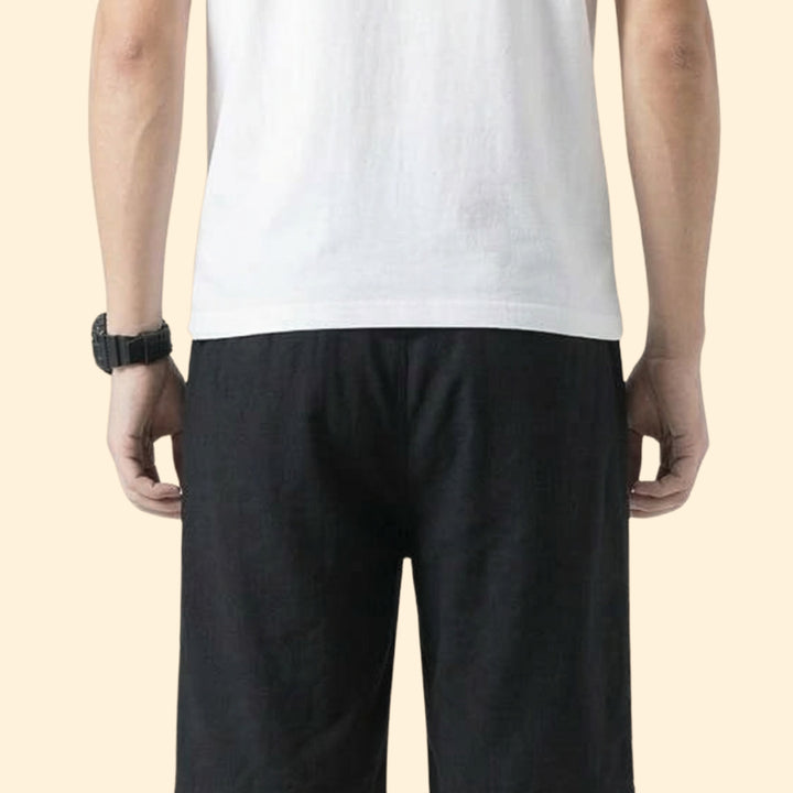 Men’s Belted Cargo Shorts with Button Detail