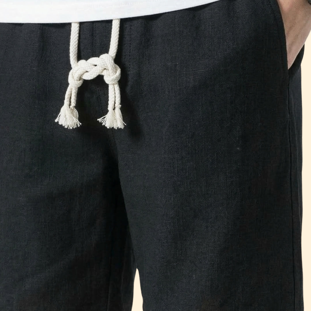 Men’s Belted Cargo Shorts with Button Detail