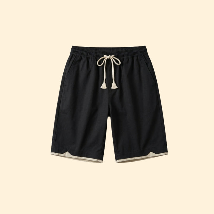 Men’s Belted Cargo Shorts with Button Detail