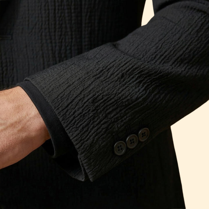 Men’s Blazer with Notch Collar and Adjustable Waist Trousers