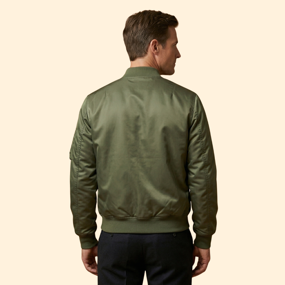 Men’s Bomber Jacket with Sleeve Pocket
