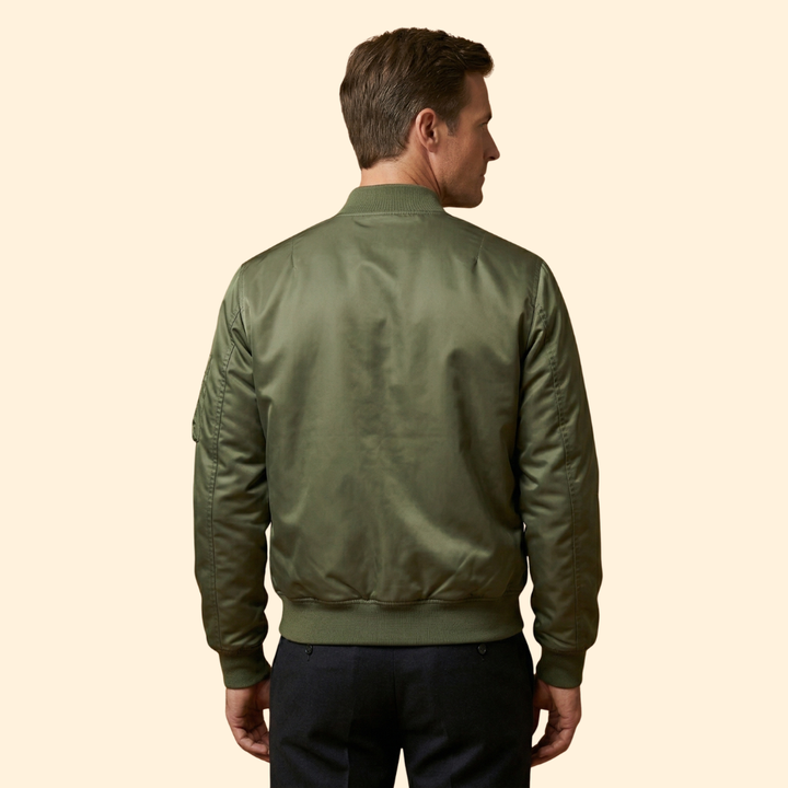Men’s Bomber Jacket with Sleeve Pocket