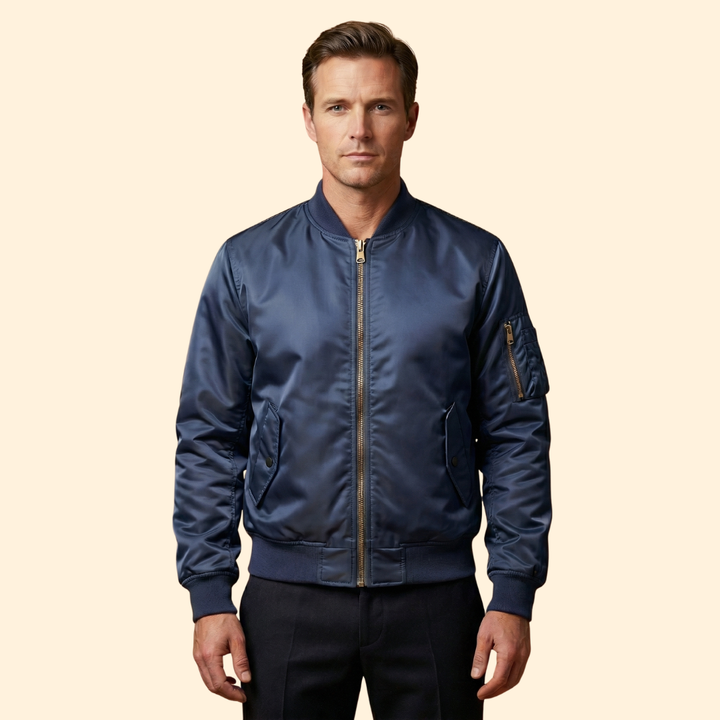 Men’s Bomber Jacket with Sleeve Pocket