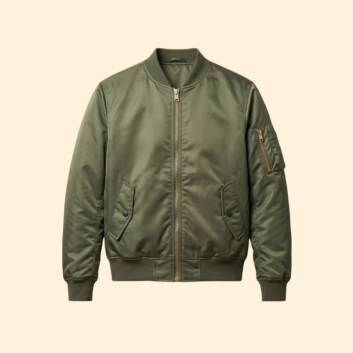 Men’s Bomber Jacket with Sleeve Pocket