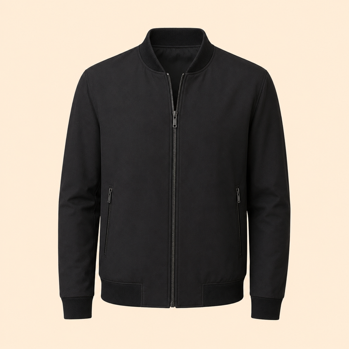 Men’s Bomber Jacket with Zip Closure