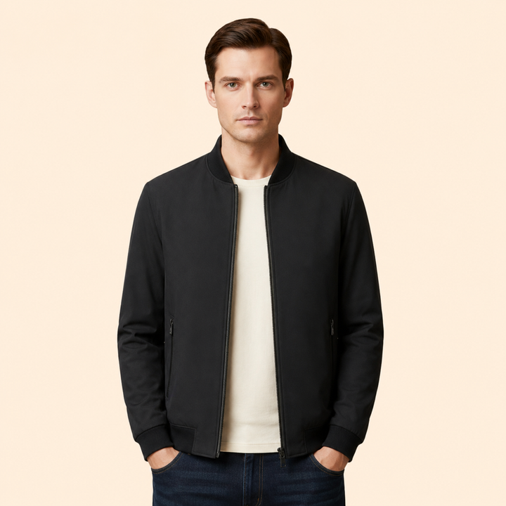Men’s Bomber Jacket with Zip Closure
