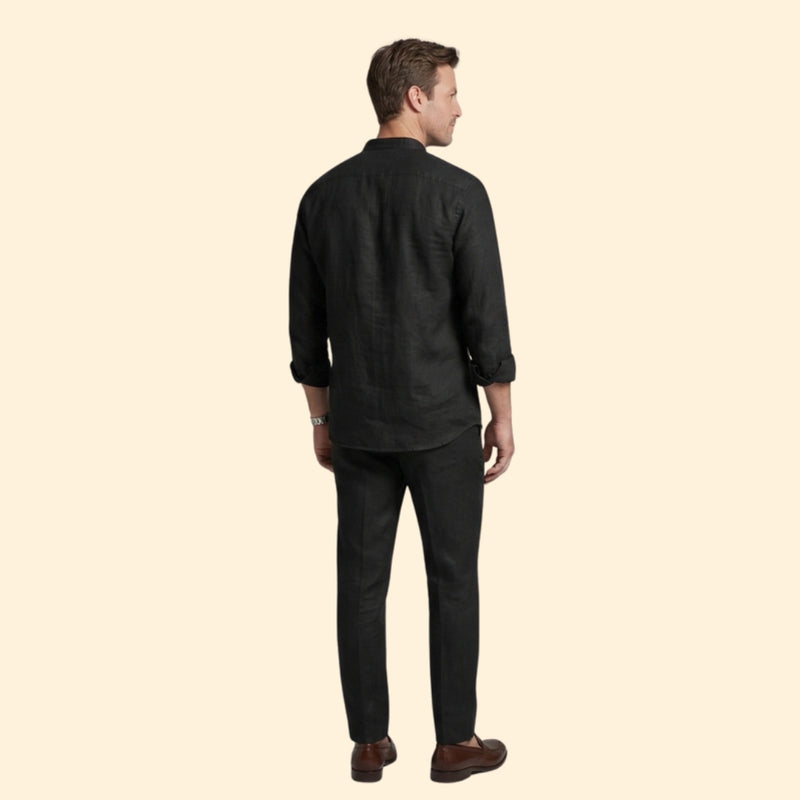 Co-Ord Summer Set with Slim-Fit Shirt and Trousers