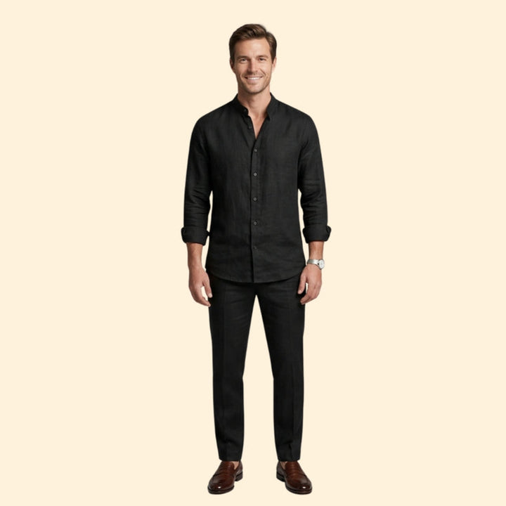 Co-Ord Summer Set with Slim-Fit Shirt and Trousers