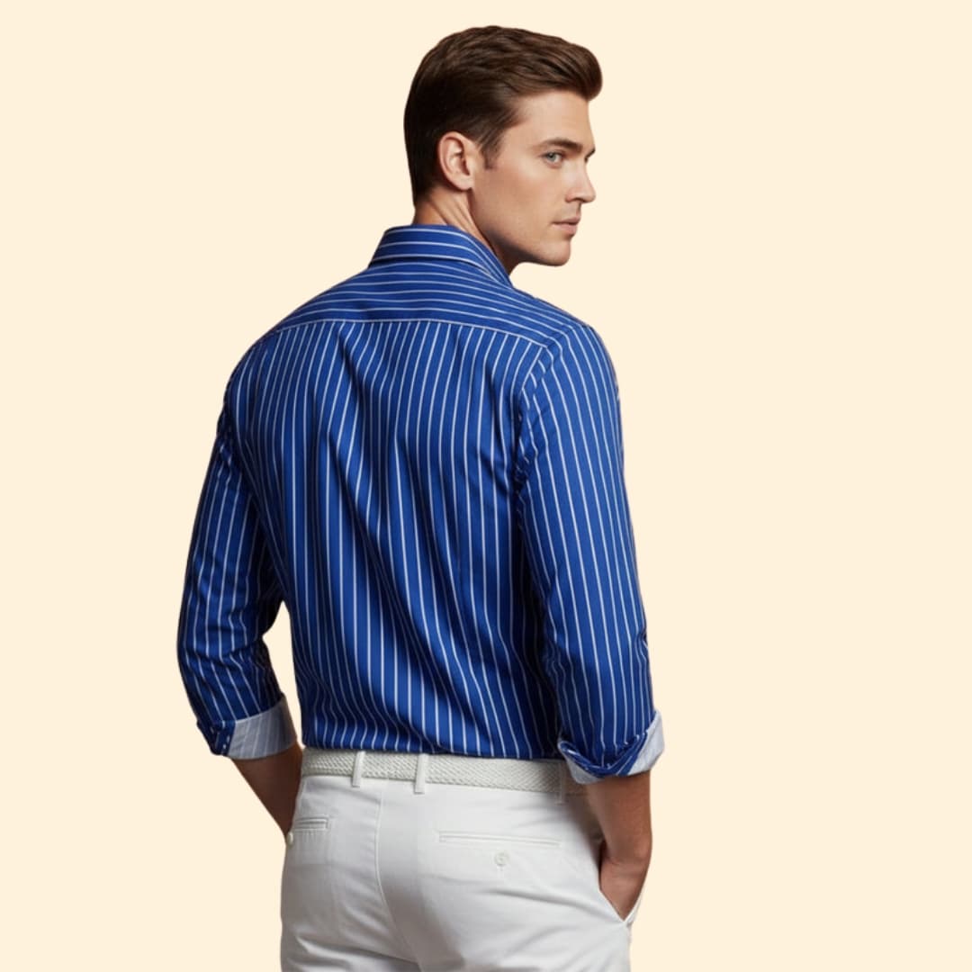 Men’s Button-Down Shirt with Bold Stripes