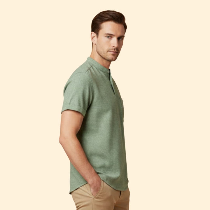 Men's Button-Down Shirt with Chest Pocket