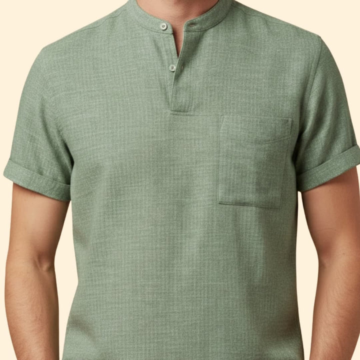 Men's Button-Down Shirt with Chest Pocket