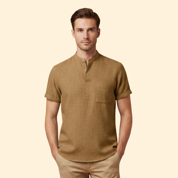 Men's Button-Down Shirt with Chest Pocket