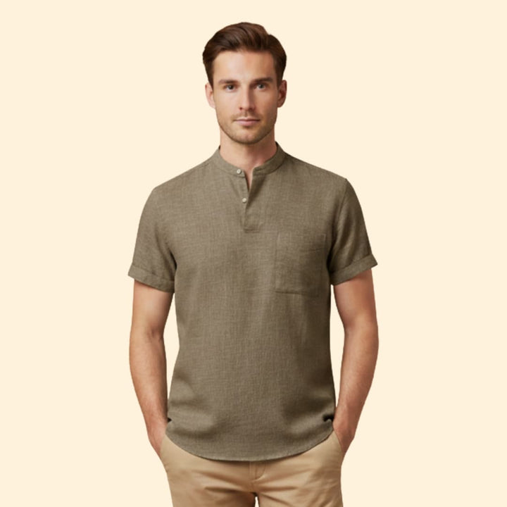 Men's Button-Down Shirt with Chest Pocket