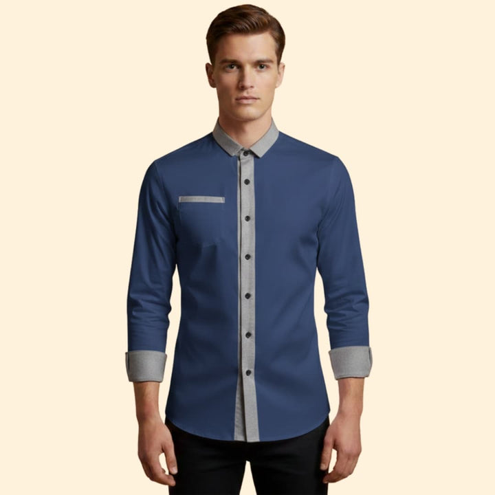 Men’s Button-Down Shirt with Chest Pocket
