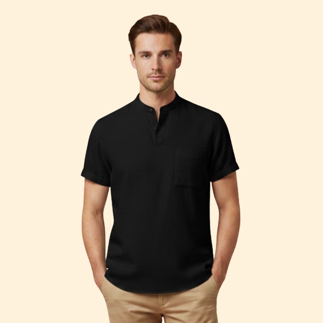 Men's Button-Down Shirt with Chest Pocket