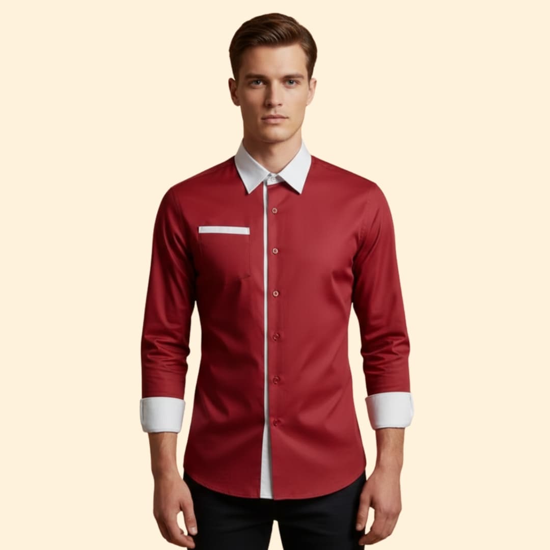 Men’s Button-Down Shirt with Chest Pocket
