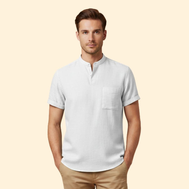 Men's Button-Down Shirt with Chest Pocket