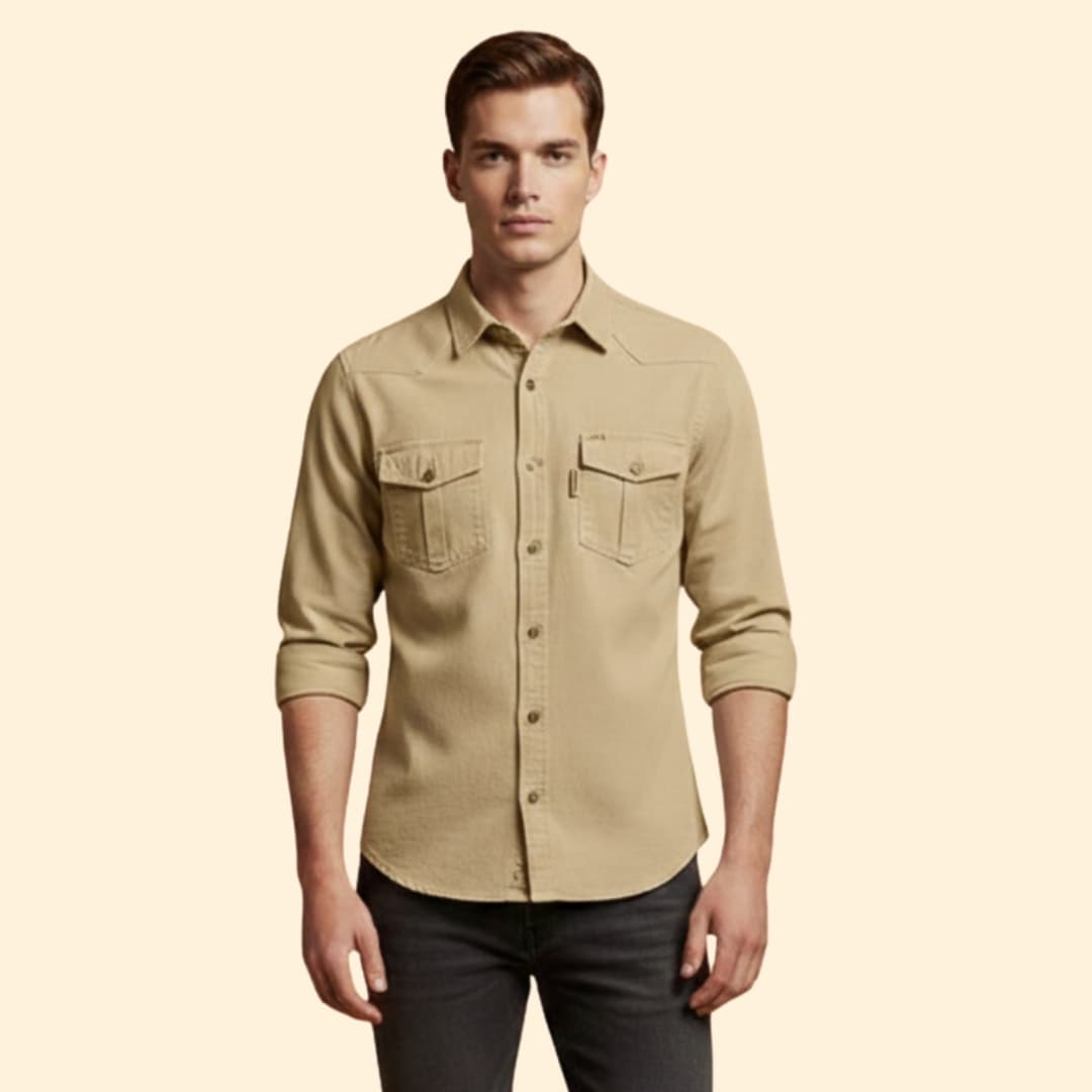 Men’s Button-Down Shirt with Chest Pockets