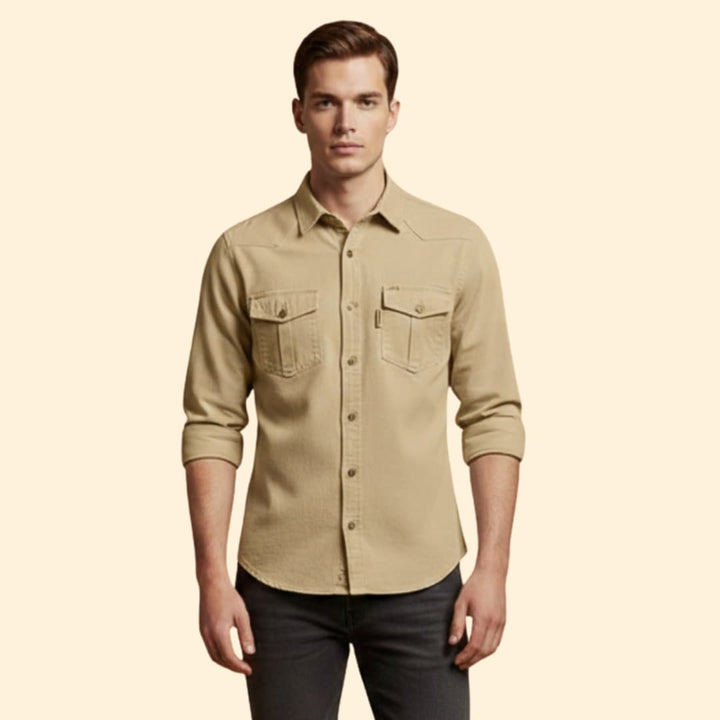 Men’s Button-Down Shirt with Chest Pockets