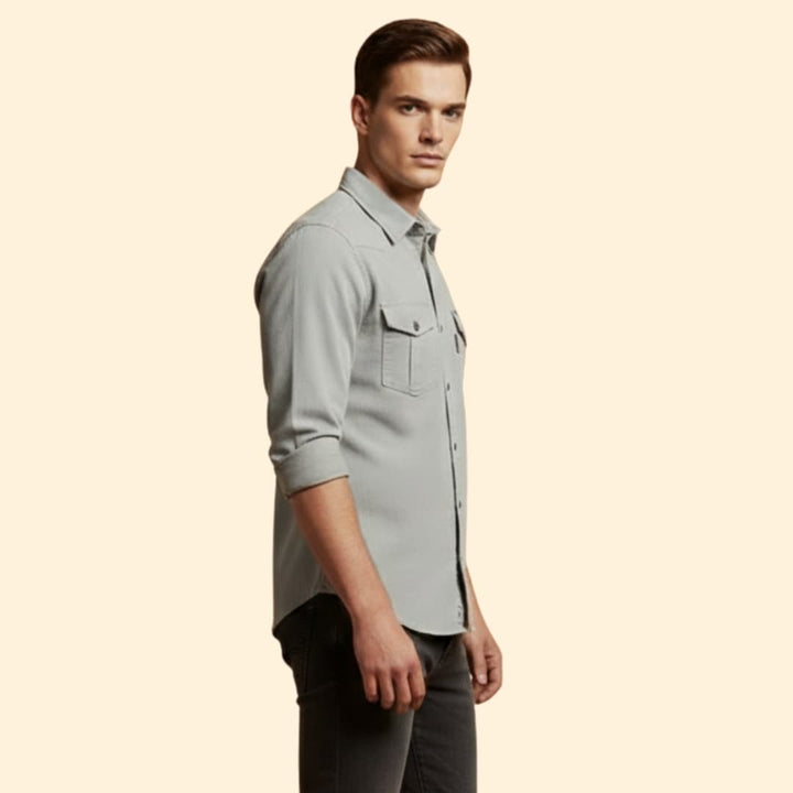 Men’s Button-Down Shirt with Chest Pockets