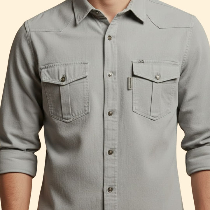 Men’s Button-Down Shirt with Chest Pockets