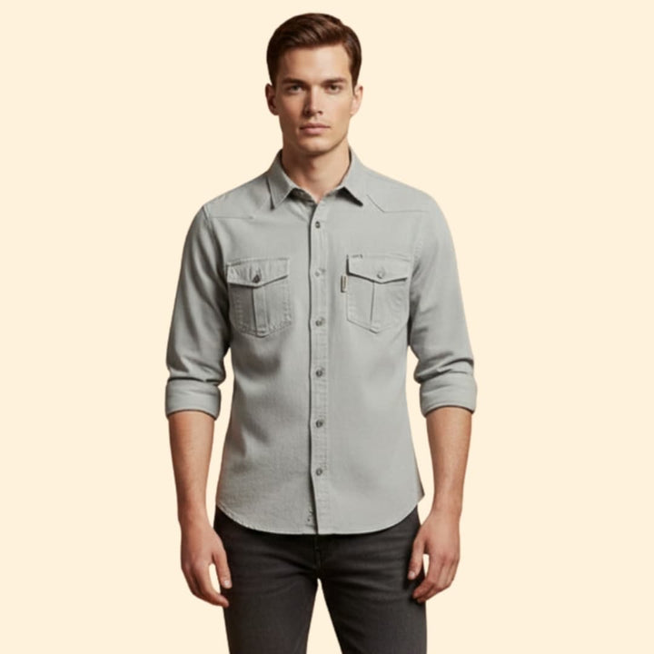 Men’s Button-Down Shirt with Chest Pockets