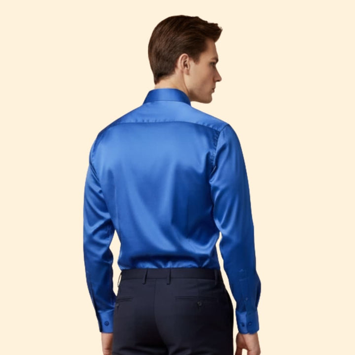 Men’s Button-Down Shirt with Satin Finish